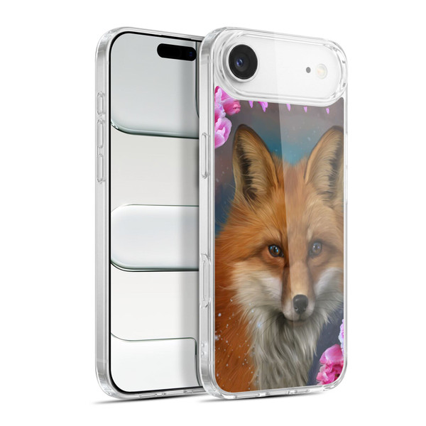 Ash Evans Animals Fox Peonies Soft Gel Case for Apple iPhone 17 Air