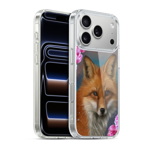 Ash Evans Animals Fox Peonies Soft Gel Case for Apple iPhone 17 Pro