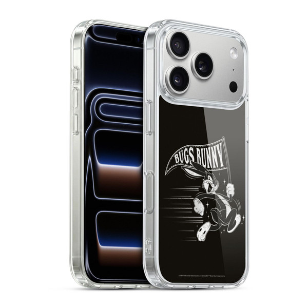 Looney Tunes Bugs Bunny Black And White Soft Gel Case for Apple iPhone 17 Pro