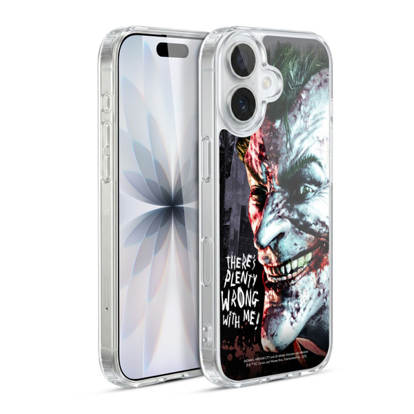 Batman Arkham City Graphics Joker Wrong With Me Soft Gel Case for Apple iPhone 17