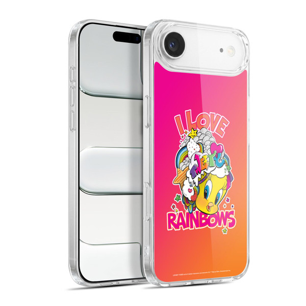 Looney Tunes Patterns I Love Rainbow Soft Gel Case for Apple iPhone 17 Air