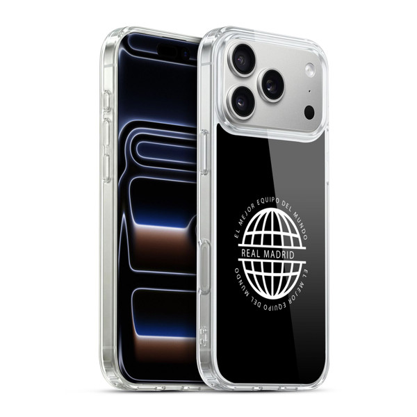 Real Madrid CF Legend White Logo Soft Gel Case for Apple iPhone 17 Pro Max