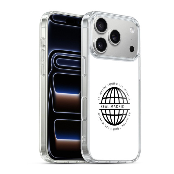 Real Madrid CF Legend Black Logo Soft Gel Case for Apple iPhone 17 Pro
