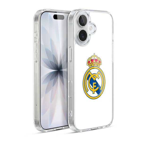 Real Madrid CF Origin Plain Logo White Soft Gel Case for Apple iPhone 17