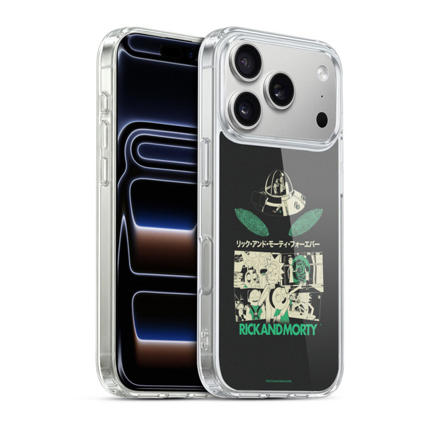 Rick And Morty Duo Graphics Portals Soft Gel Case for Apple iPhone 17 Pro