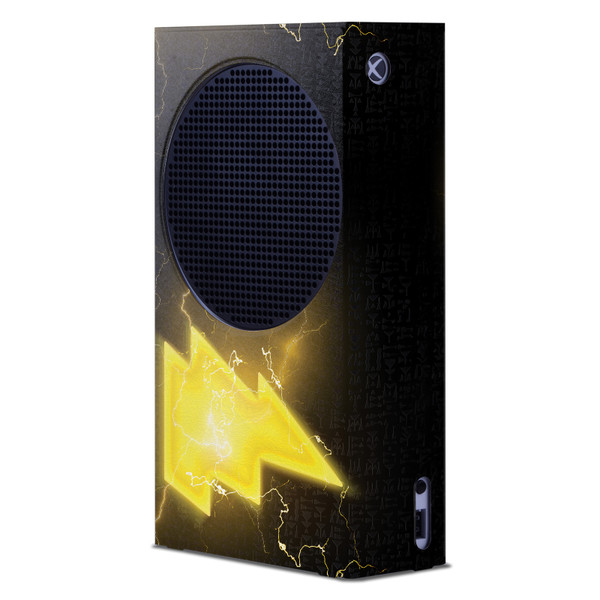 Black Adam Graphic Art Lightning Logo Game Console Wrap Case Cover for Microsoft Xbox Series S Console