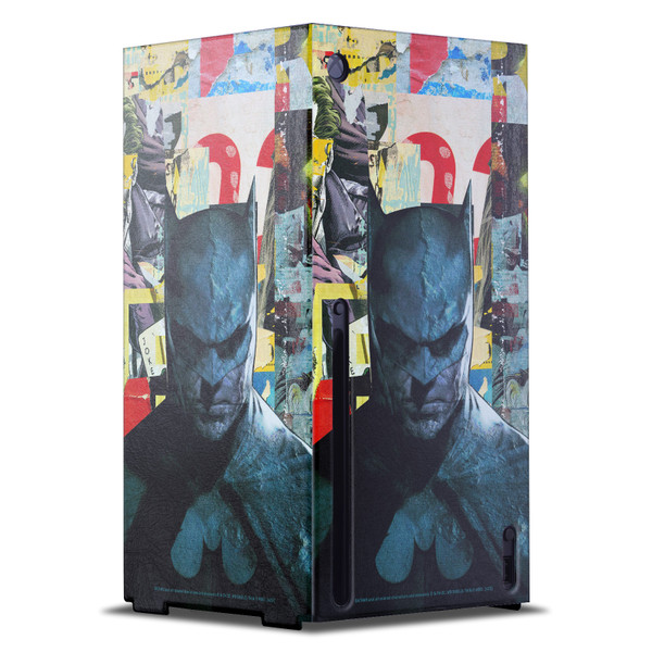 Batman DC Comics Logos And Comic Book Torn Collage Game Console Wrap Case Cover for Microsoft Xbox Series X