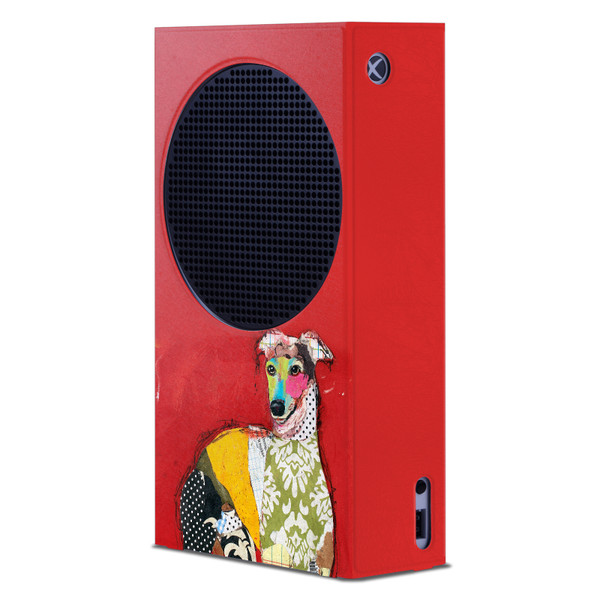 Michel Keck Art Mix Greyhound Game Console Wrap Case Cover for Microsoft Xbox Series S Console