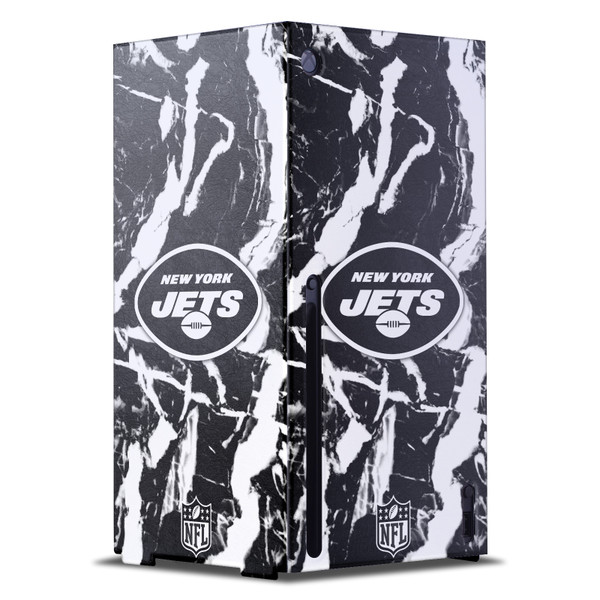 NFL New York Jets Marble Game Console Wrap Case Cover for Microsoft Xbox Series X