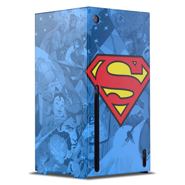 Superman DC Comics Logos And Comic Book Collage Game Console Wrap Case Cover for Microsoft Xbox Series X