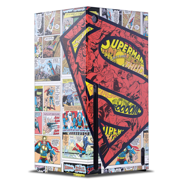 Superman DC Comics Logos And Comic Book Oversized Game Console Wrap Case Cover for Microsoft Xbox Series X