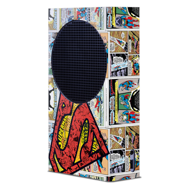 Superman DC Comics Logos And Comic Book Oversized Game Console Wrap Case Cover for Microsoft Xbox Series S Console