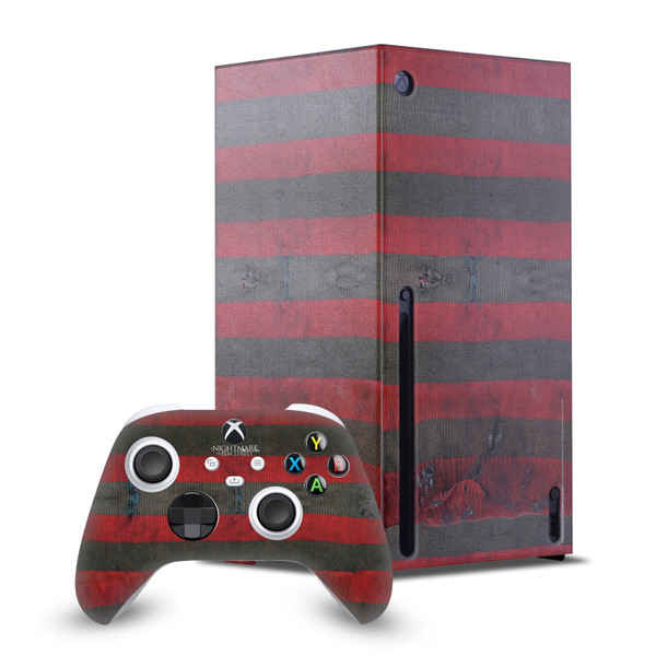 A Nightmare On Elm Street (2010) Graphics Freddy Game Console Wrap and Game Controller Skin Bundle for Microsoft Series X Console & Controller