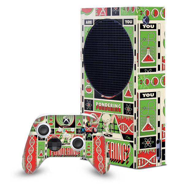 Animaniacs Graphic Art Are You Pondering Game Console Wrap and Game Controller Skin Bundle for Microsoft Series S Console & Controller