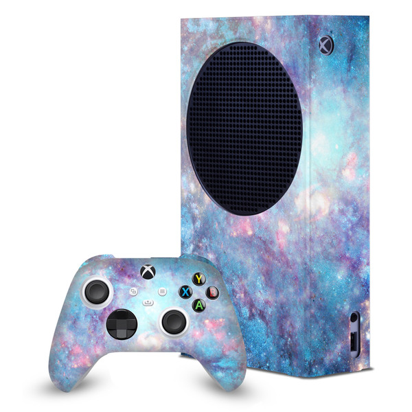 Barruf Art Mix Abstract Space 2 Game Console Wrap and Game Controller Skin Bundle for Microsoft Series S Console & Controller
