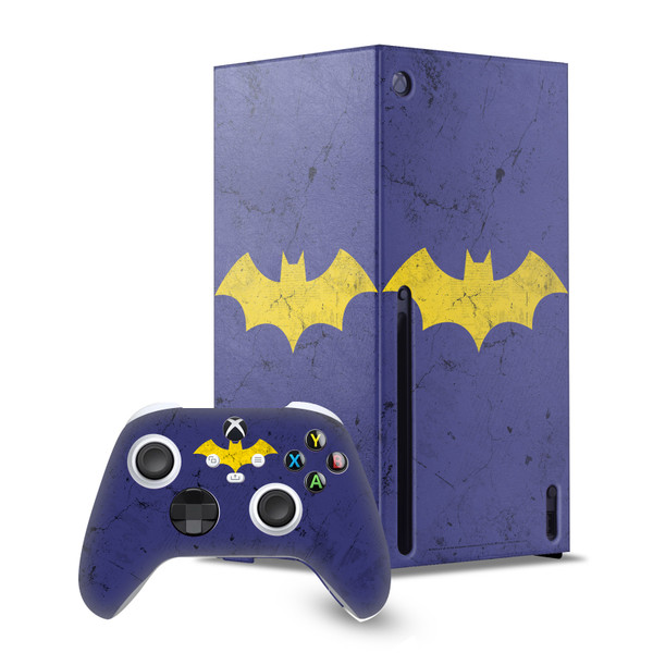 Batman DC Comics Logos And Comic Book Batgirl Game Console Wrap and Game Controller Skin Bundle for Microsoft Series X Console & Controller