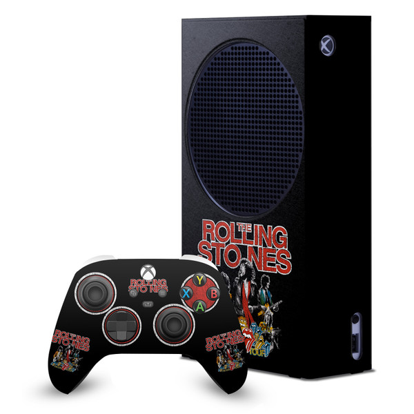 The Rolling Stones Art Band Game Console Wrap and Game Controller Skin Bundle for Microsoft Series S Console & Controller