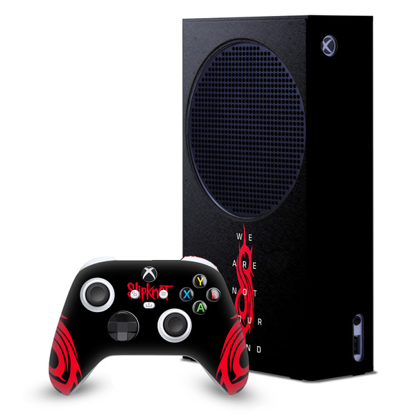 Slipknot We Are Not Your Kind Logo Game Console Wrap and Game Controller Skin Bundle for Microsoft Series S Console & Controller