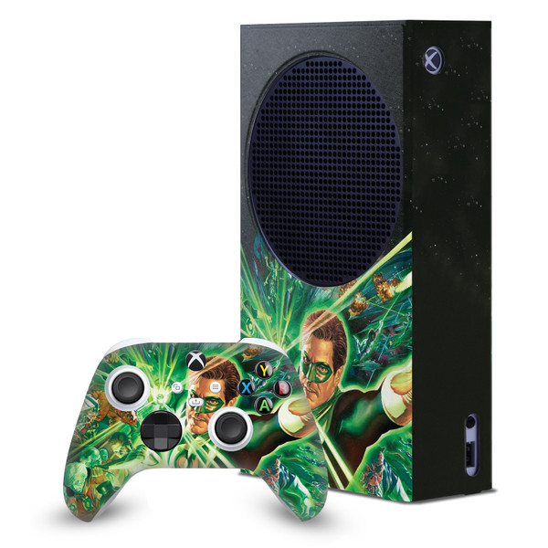 Green Lantern DC Comics Comic Book Covers Corps Game Console Wrap and Game Controller Skin Bundle for Microsoft Series S Console & Controller