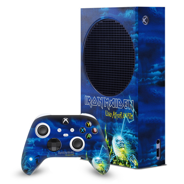 Iron Maiden Graphic Art Live After Death Game Console Wrap and Game Controller Skin Bundle for Microsoft Series S Console & Controller