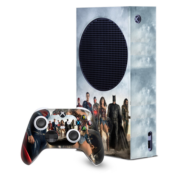 Zack Snyder's Justice League Snyder Cut Character Art Group Colored Game Console Wrap and Game Controller Skin Bundle for Microsoft Series S Console & Controller