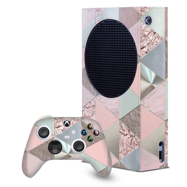 LebensArt Art Mix Soft Pastels Game Console Wrap and Game Controller Skin Bundle for Microsoft Series S Console & Controller