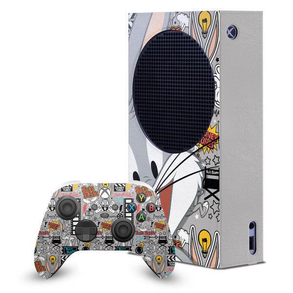Looney Tunes Graphics and Characters Bugs Bunny Game Console Wrap and Game Controller Skin Bundle for Microsoft Series S Console & Controller