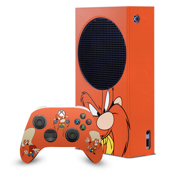 Looney Tunes Graphics and Characters Yosemite Sam Game Console Wrap and Game Controller Skin Bundle for Microsoft Series S Console & Controller