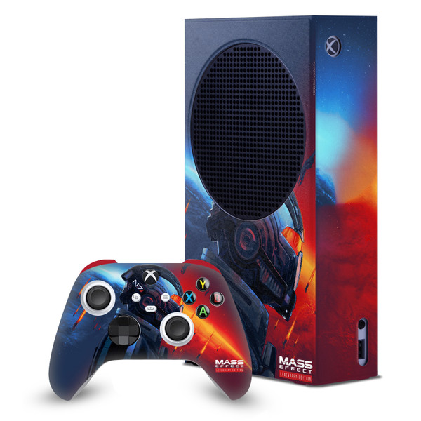 EA Bioware Mass Effect Legendary Graphics N7 Armor Game Console Wrap and Game Controller Skin Bundle for Microsoft Series S Console & Controller
