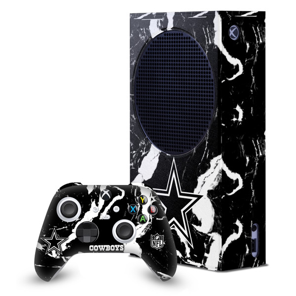 NFL Dallas Cowboys Marble Game Console Wrap and Game Controller Skin Bundle for Microsoft Series S Console & Controller