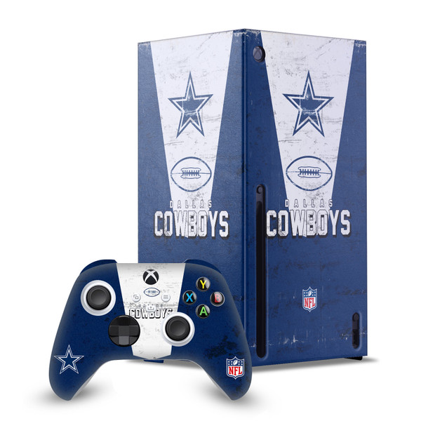 NFL Dallas Cowboys Banner Game Console Wrap and Game Controller Skin Bundle for Microsoft Series X Console & Controller