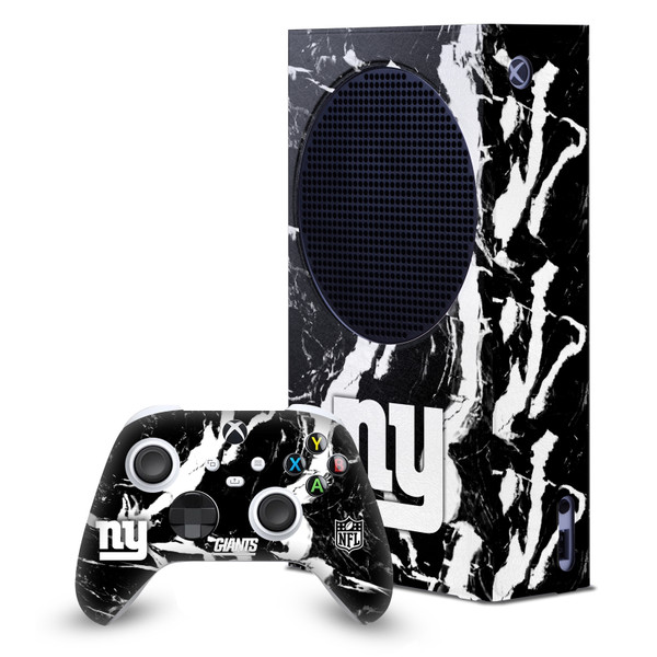 NFL New York Giants Marble Game Console Wrap and Game Controller Skin Bundle for Microsoft Series S Console & Controller