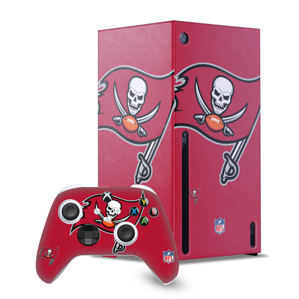 NFL Tampa Bay Buccaneers Oversize Game Console Wrap and Game Controller Skin Bundle for Microsoft Series X Console & Controller