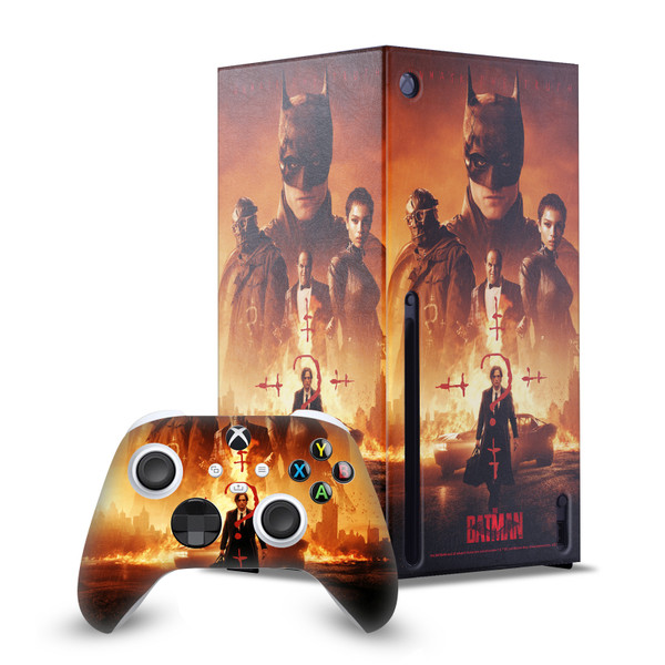 The Batman Neo-Noir and Posters Group Game Console Wrap and Game Controller Skin Bundle for Microsoft Series X Console & Controller