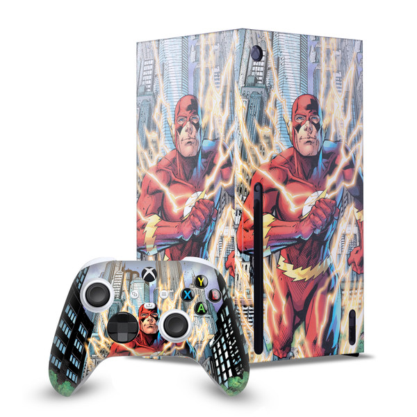 The Flash DC Comics Comic Book Art Flashpoint Game Console Wrap and Game Controller Skin Bundle for Microsoft Series X Console & Controller