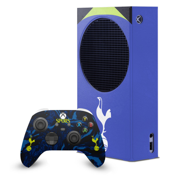 Tottenham Hotspur F.C. Logo Art 2021/22 Away Kit Game Console Wrap and Game Controller Skin Bundle for Microsoft Series S Console & Controller