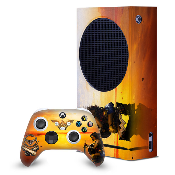 Wonder Woman Movie Posters Sword And Shield Game Console Wrap and Game Controller Skin Bundle for Microsoft Series S Console & Controller