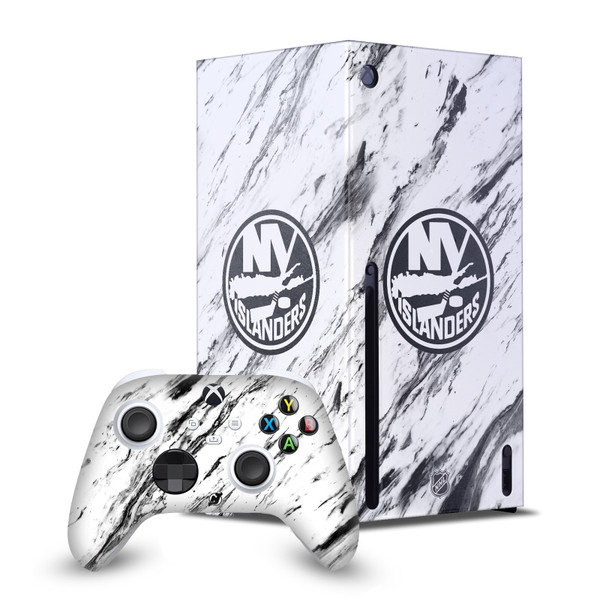 NHL New Jersey Devils Marble Game Console Wrap and Game Controller Skin Bundle for Microsoft Series X Console & Controller