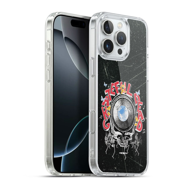 Grateful Dead Graphics Black Soft Gel Case for Apple iPhone 16 Pro Max & MagSafe