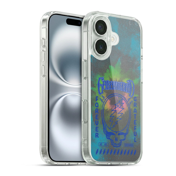 Grateful Dead Graphics Tie Dye Soft Gel Case for Apple iPhone 16 & MagSafe