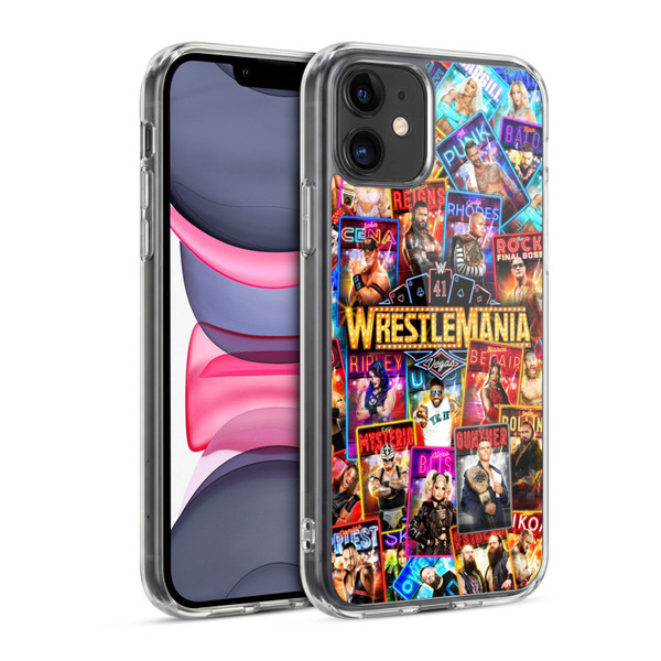 WWE Wrestlemania 41 Key Art Poster Soft Gel Case for Apple iPhone 11