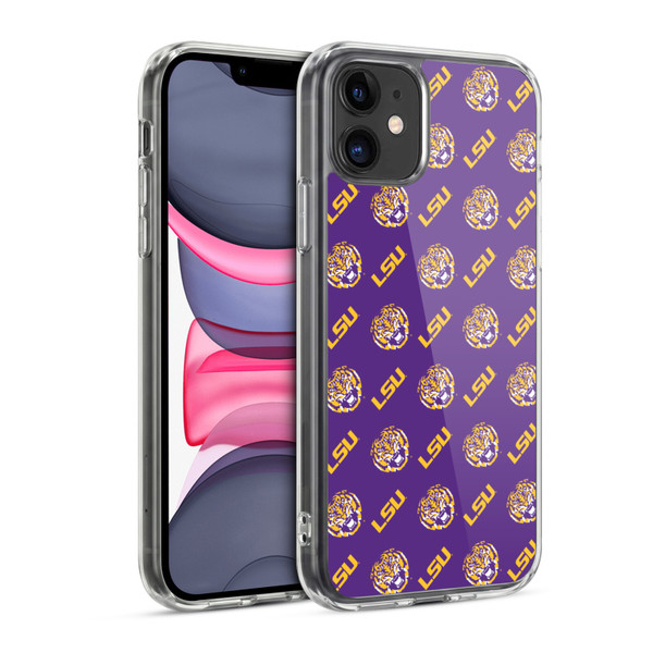 Louisiana State University LSU LSU Art Pattern Soft Gel Case for Apple iPhone 11