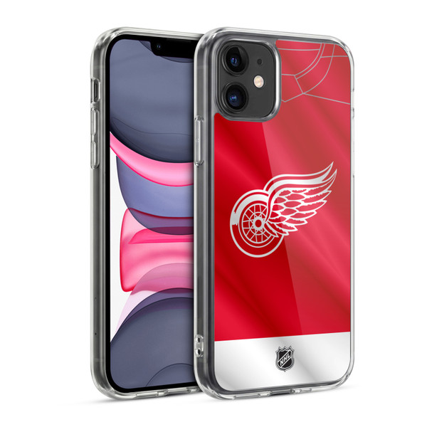 NHL Detroit Red Wings Jersey Soft Gel Case for Apple iPhone 11