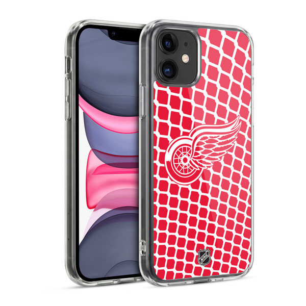 NHL Detroit Red Wings Net Pattern Soft Gel Case for Apple iPhone 11