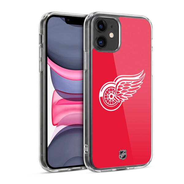NHL Detroit Red Wings Plain Soft Gel Case for Apple iPhone 11