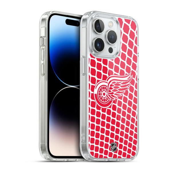 NHL Detroit Red Wings Net Pattern Soft Gel Case for Apple iPhone 13 Pro & MagSafe