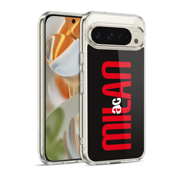 AC Milan Graphics Vertical Typography Soft Gel Case for Google Pixel 9 / Pixel 9 Pro