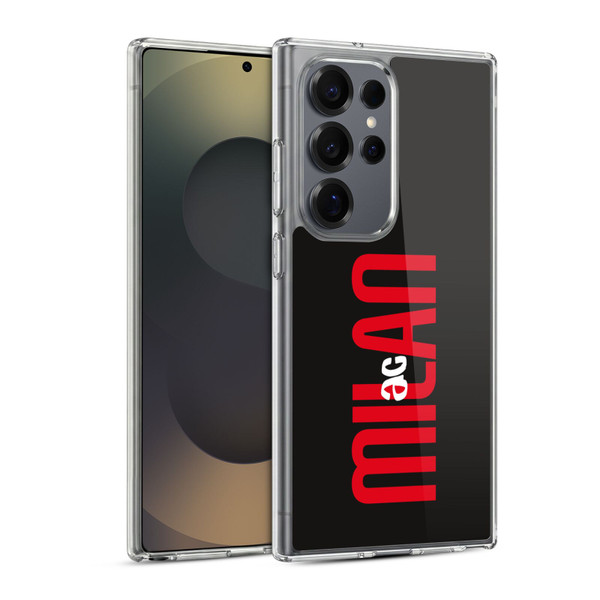 AC Milan Graphics Vertical Typography Soft Gel Case for Samsung Galaxy S25 Ultra & MagSafe