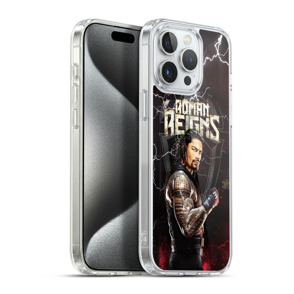 WWE Superstars Roman Reigns Soft Gel Case for Apple iPhone 15 Pro Max & MagSafe