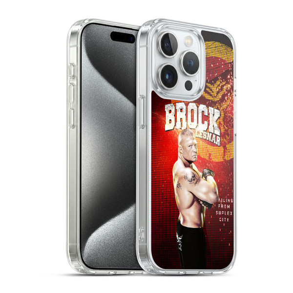 WWE Superstars Brock Lesnar Soft Gel Case for Apple iPhone 15 Pro & MagSafe